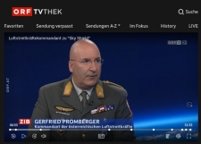 Brigadier Gerfried Pomberger über Sky-Shild; (c) ORF